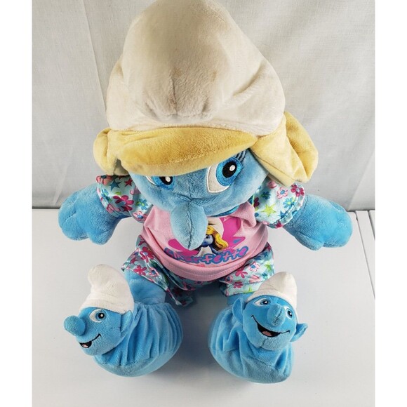 Build-A-Bear BAB Smurfette BAB Smurfette Plush With Pajamas & Smurf Slippers - Picture 10 of 16